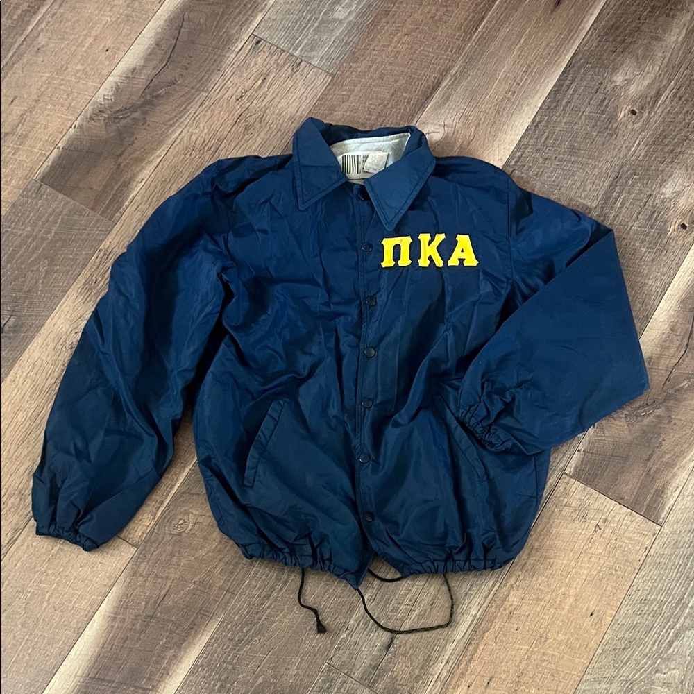 Vintage Athletic Apparel Windbreaker with Yellow Lettering